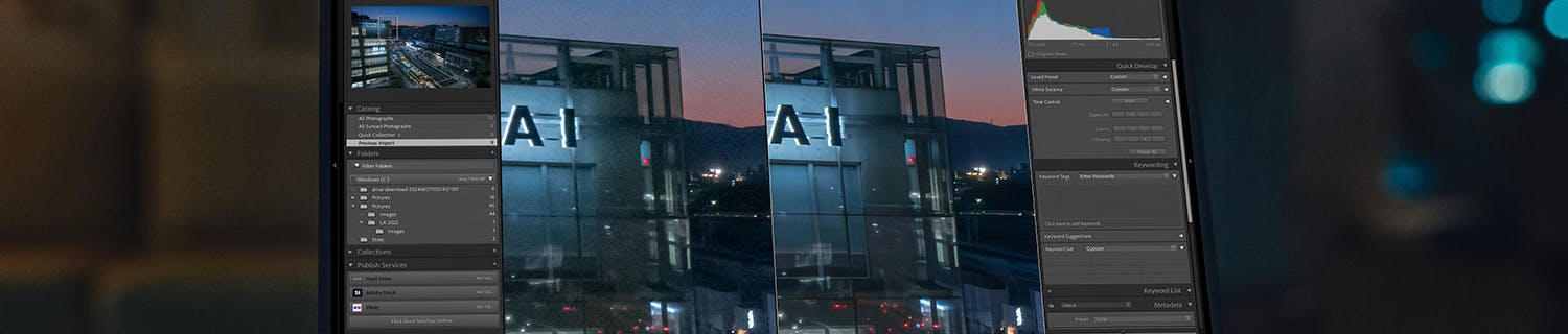 Datamaskin med Lightroom